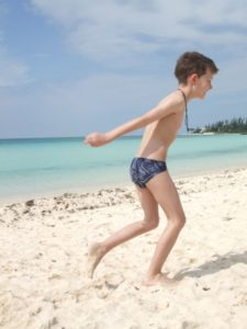 Eskil on the beach