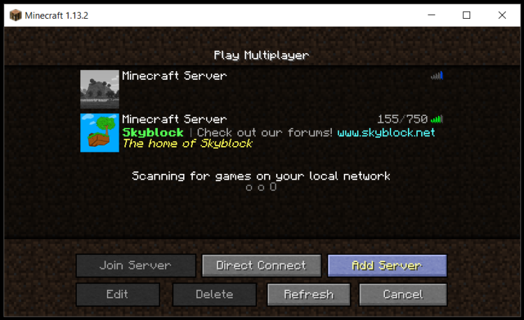 Starting a local Minecraft server and connecting to it – The Van-Vliet ...